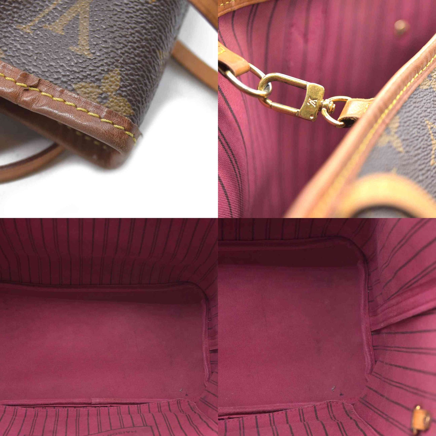 $2170 Louis Vuitton  Monogram Neo Neverfull MM Fuchsia AR5105