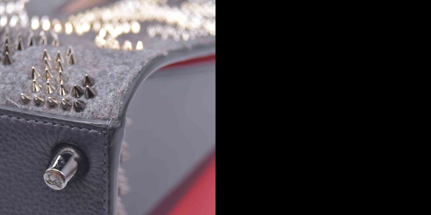 $3000 SPECIAL EDITION Christian Louboutin Felt Paloma Top Handle Bag