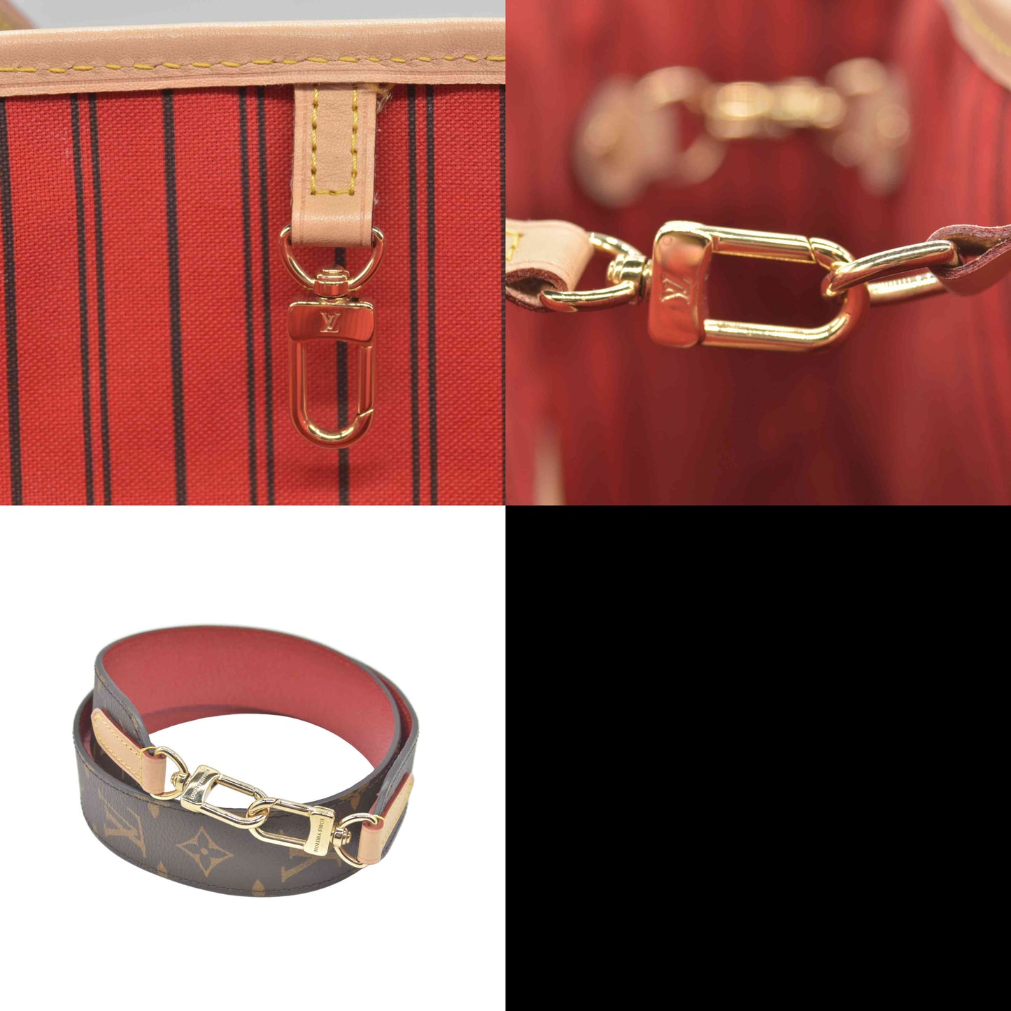 LV Monogram Neverfull Bandouliere Inside Out MM