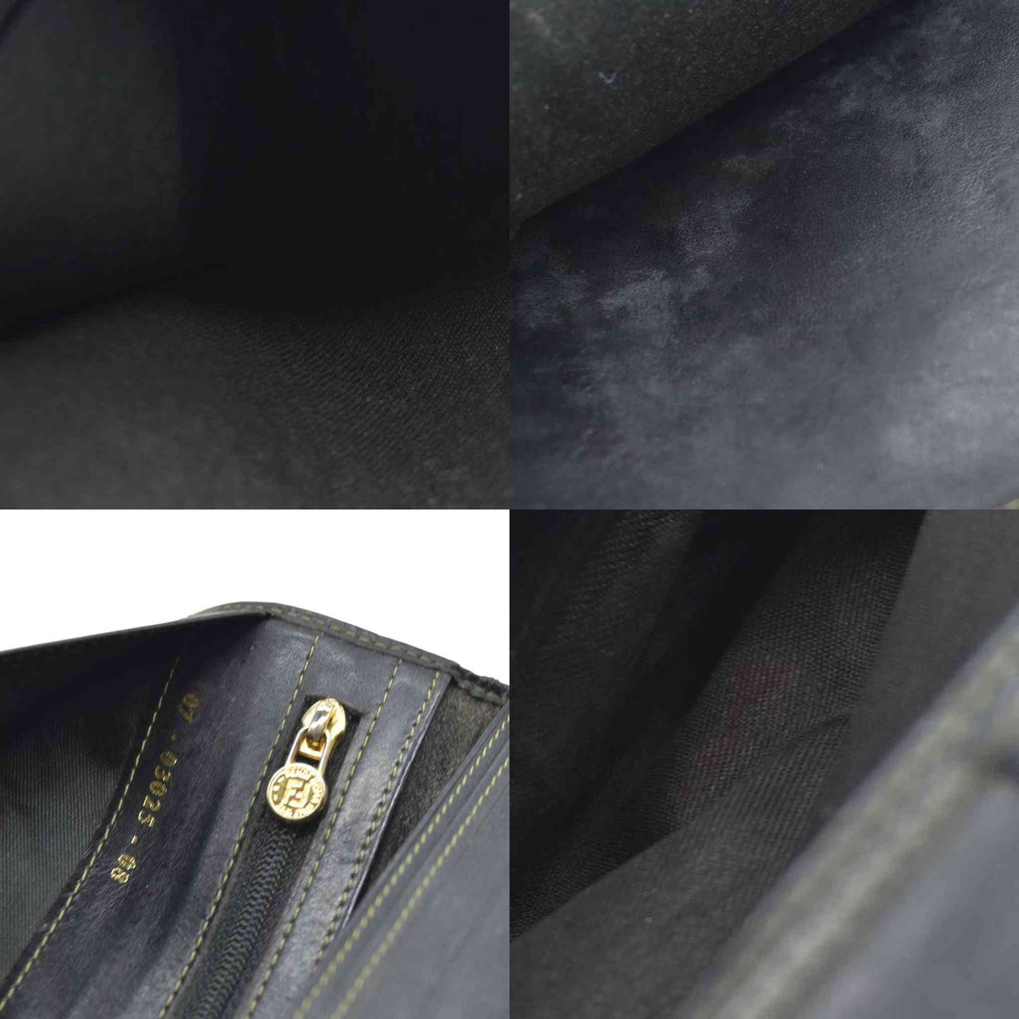 AUCTION $750 Fendi  Pequin Striped Flap Wallet Tobacco