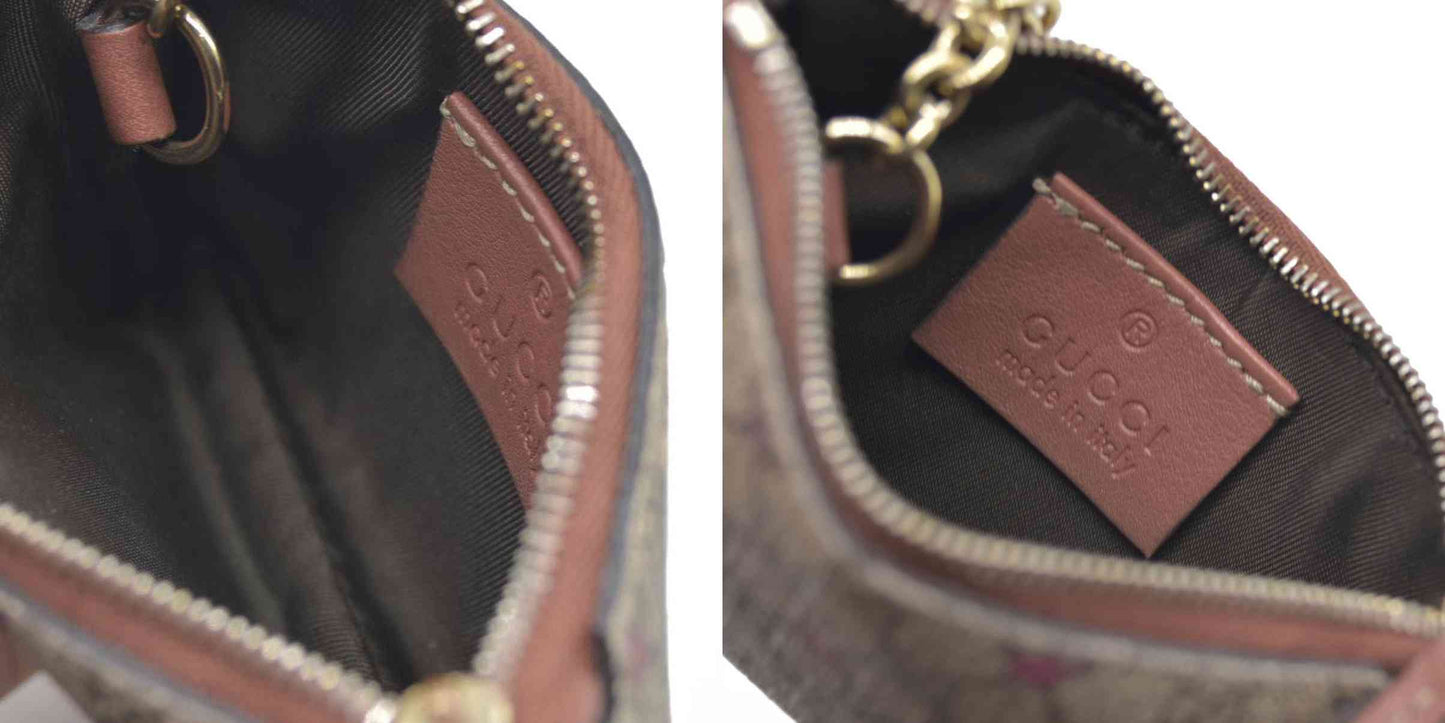 $380 GUCCI GG Spreme Star Coin Case
