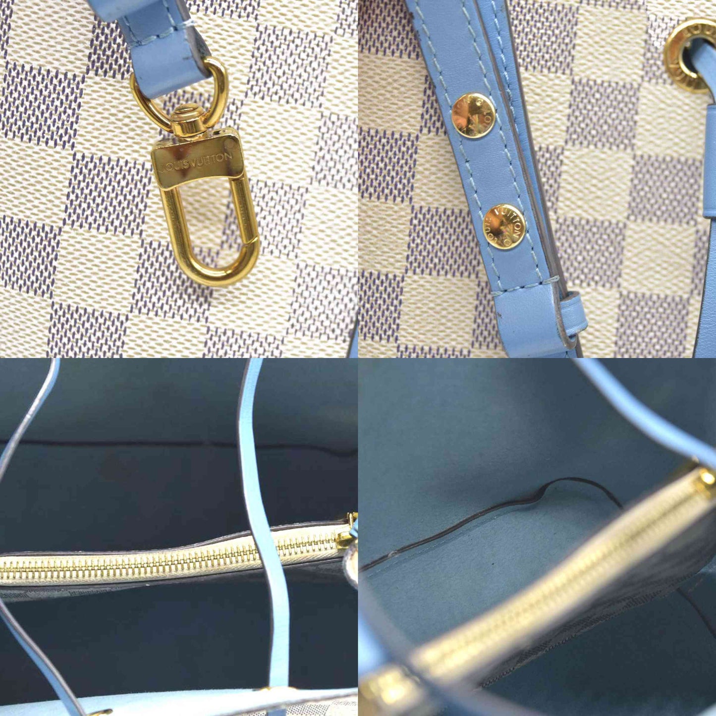 $2030 CONSIGNMENT Louis Vuitton  Damier Azur Neonoe MM Bleuet