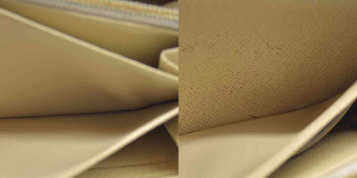 AUCTION $915 Louis Vuitton Damier Azur Zippy Zip Around Long Wallet Purse White CA1172