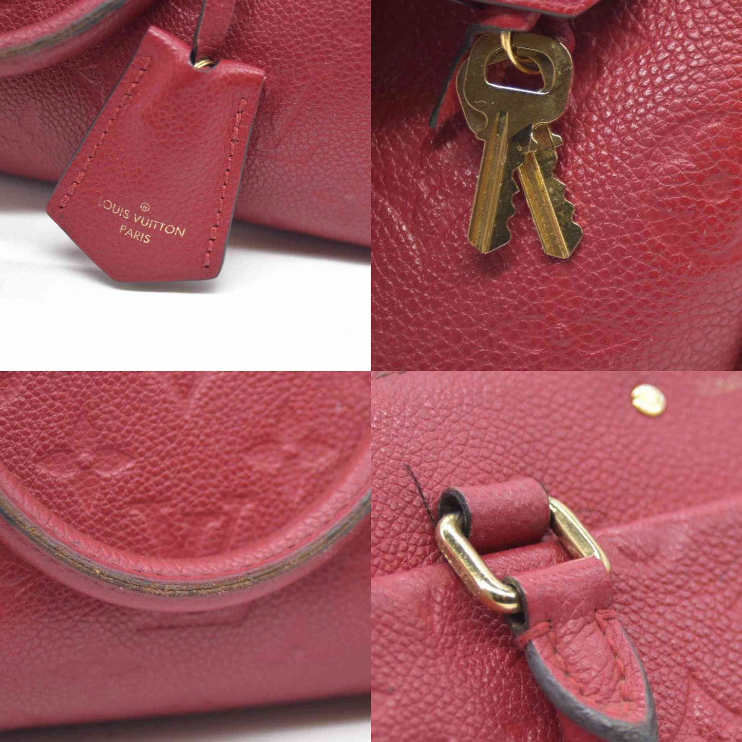 $2930 Louis Vuitton  Empreinte Speedy Bandouliere 25 NM Scarlet DU1149