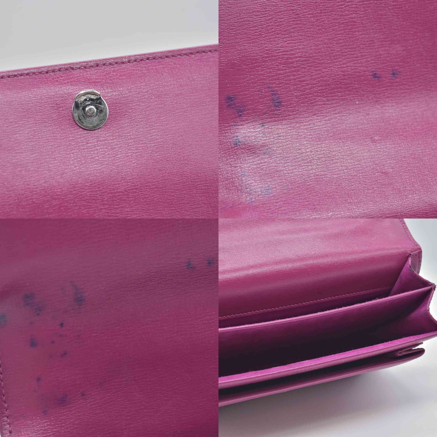 $2800 Saint Laurent Calfskin Medium Monogram Sunset Purple