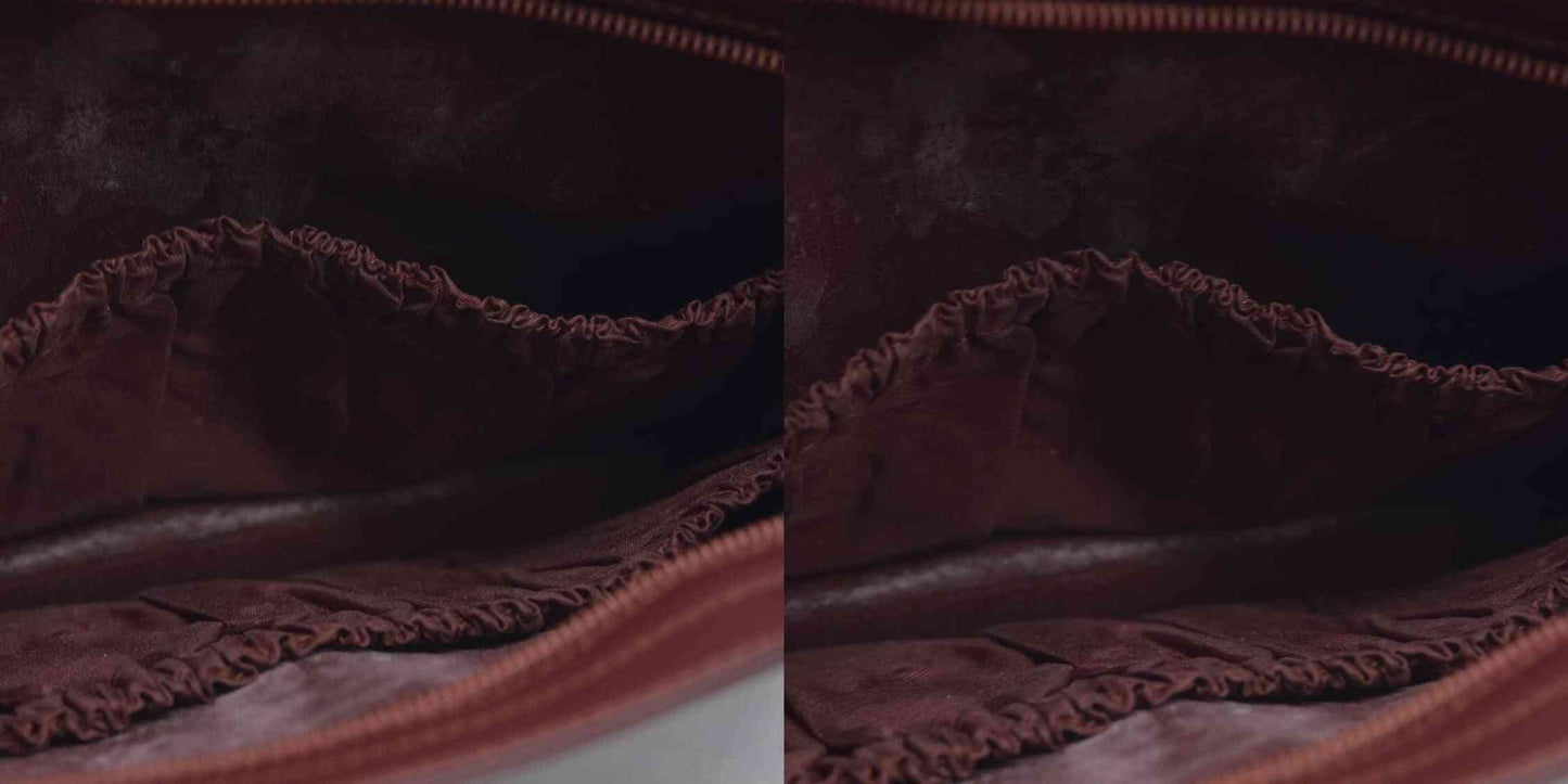 $1010 Cartier Leather Toiletry Clutch Bag Burgundy Red