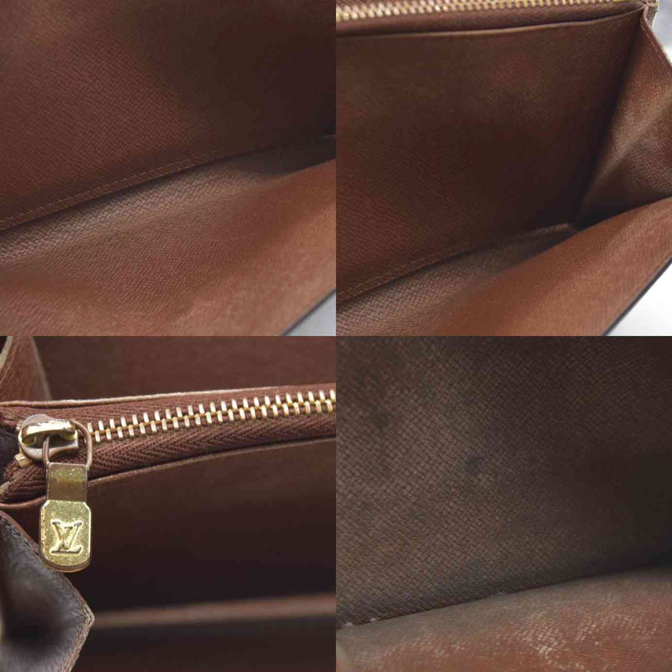 AUCTION $720 Louis Vuitton Monogram Portefeiulle Sarah Long Bifold Wallet Brown AN1921