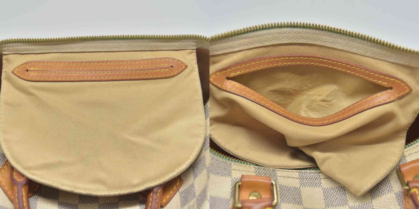 $1550 2010 Louis Vuitton Speedy 30 Damier Azur DU1170