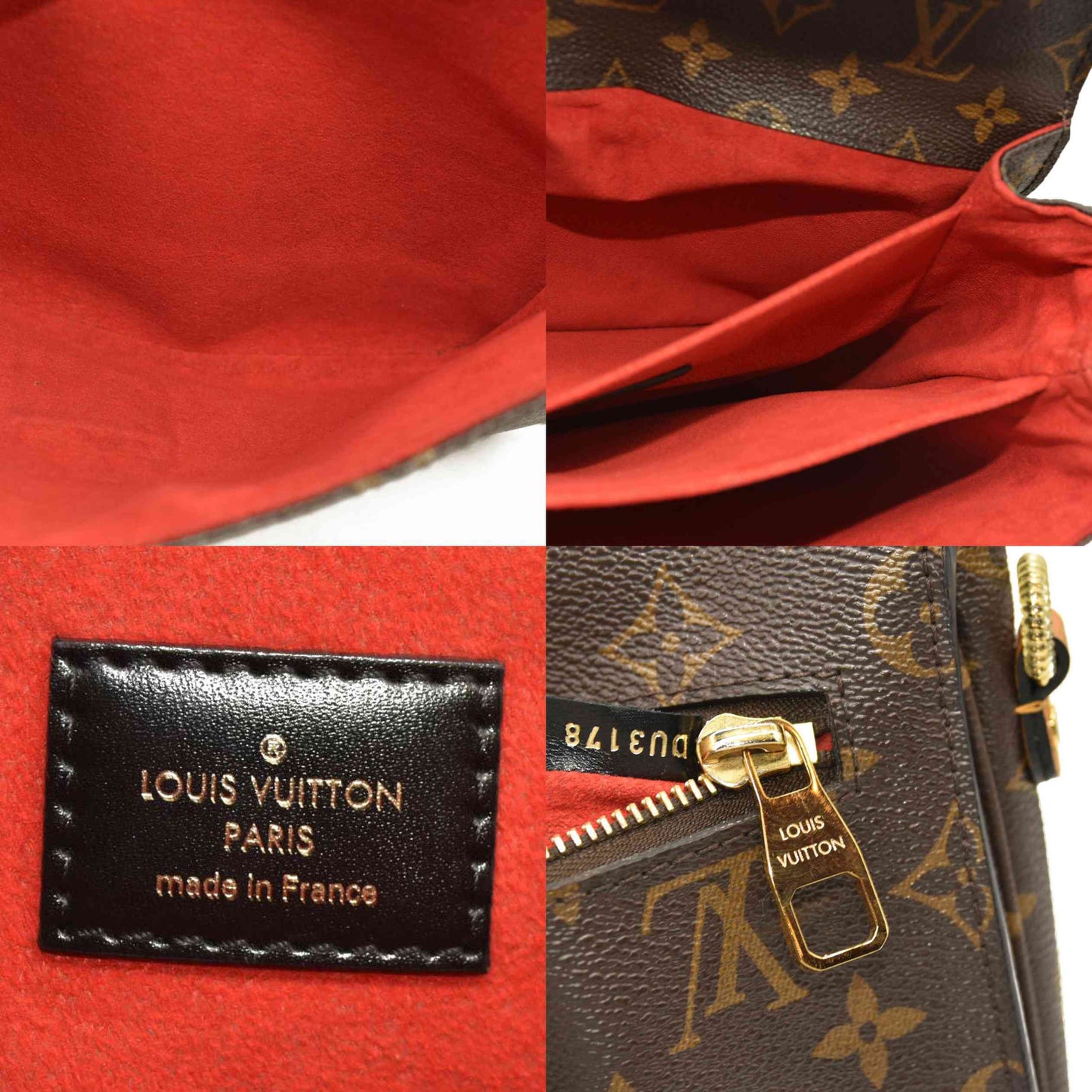 LOUIS VUITTON Monogram Braided Pochette Metis Coquelicot DU3178