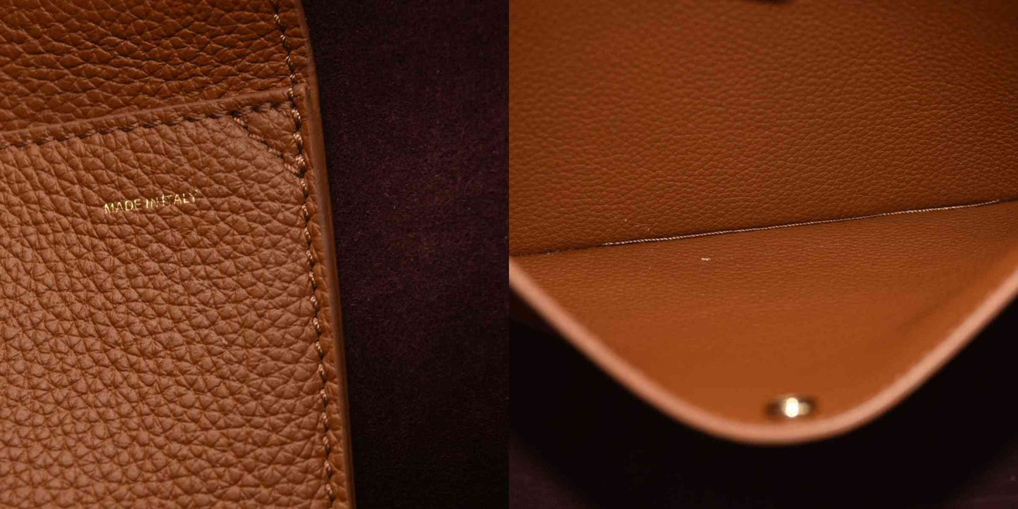 Chloe  Calfskin Medium East West Sense Tote Tan