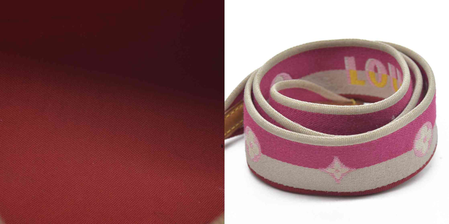 $2260 LOUIS VUITTON Monogram Speedy Bandouliere 20 Fuchsia RFID
