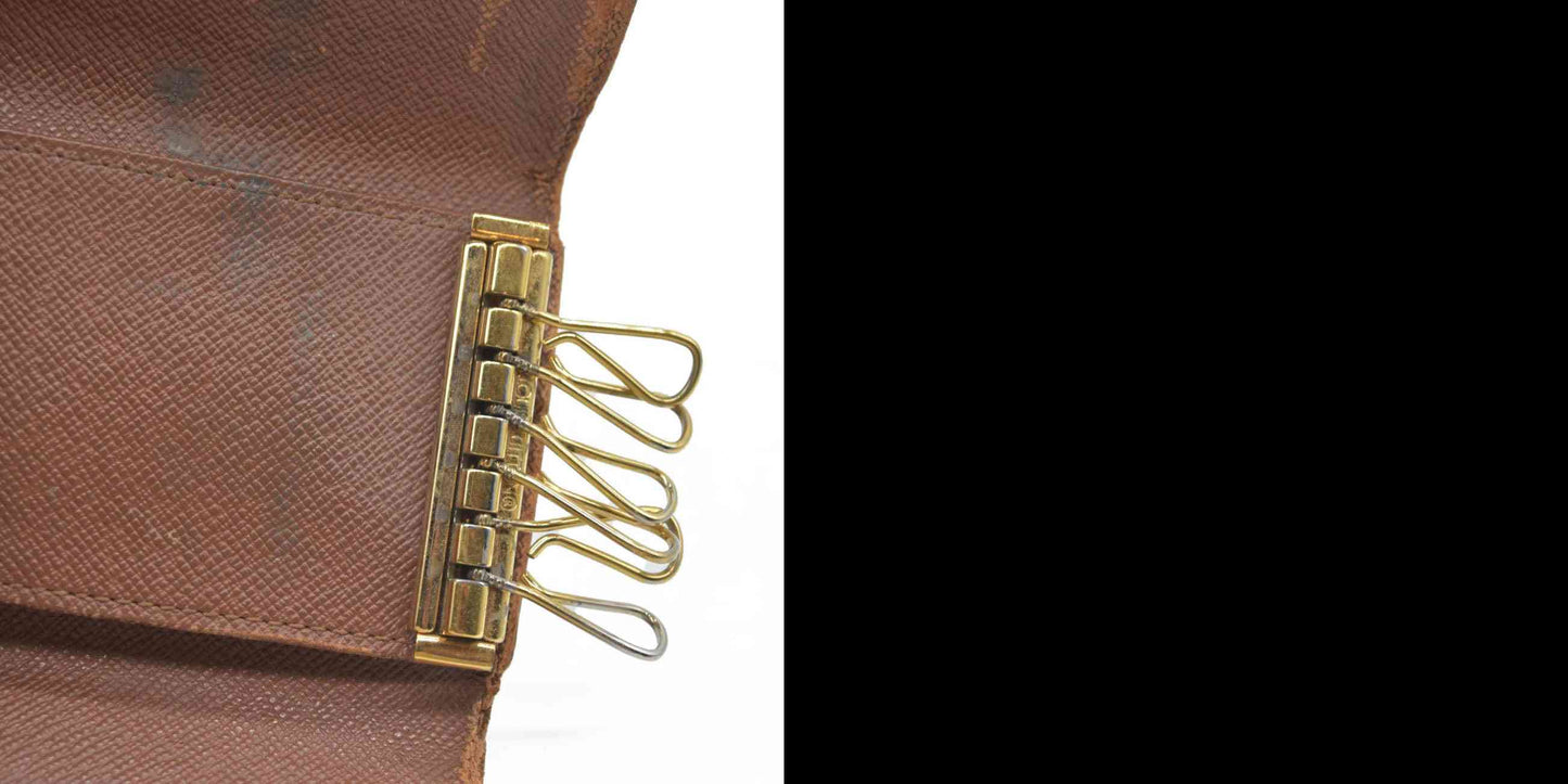 $345 Louis Vuitton Monogram Multicles 6 Ring Key Case Brown CT0024
