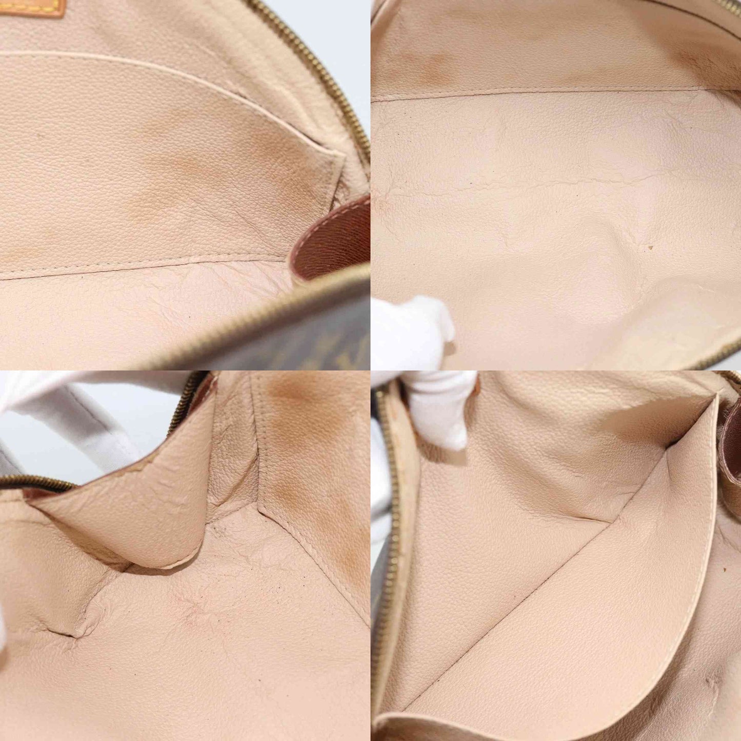 $620 2002 LOUIS VUITTON Monogram Trousse Demi Ronde TH0022