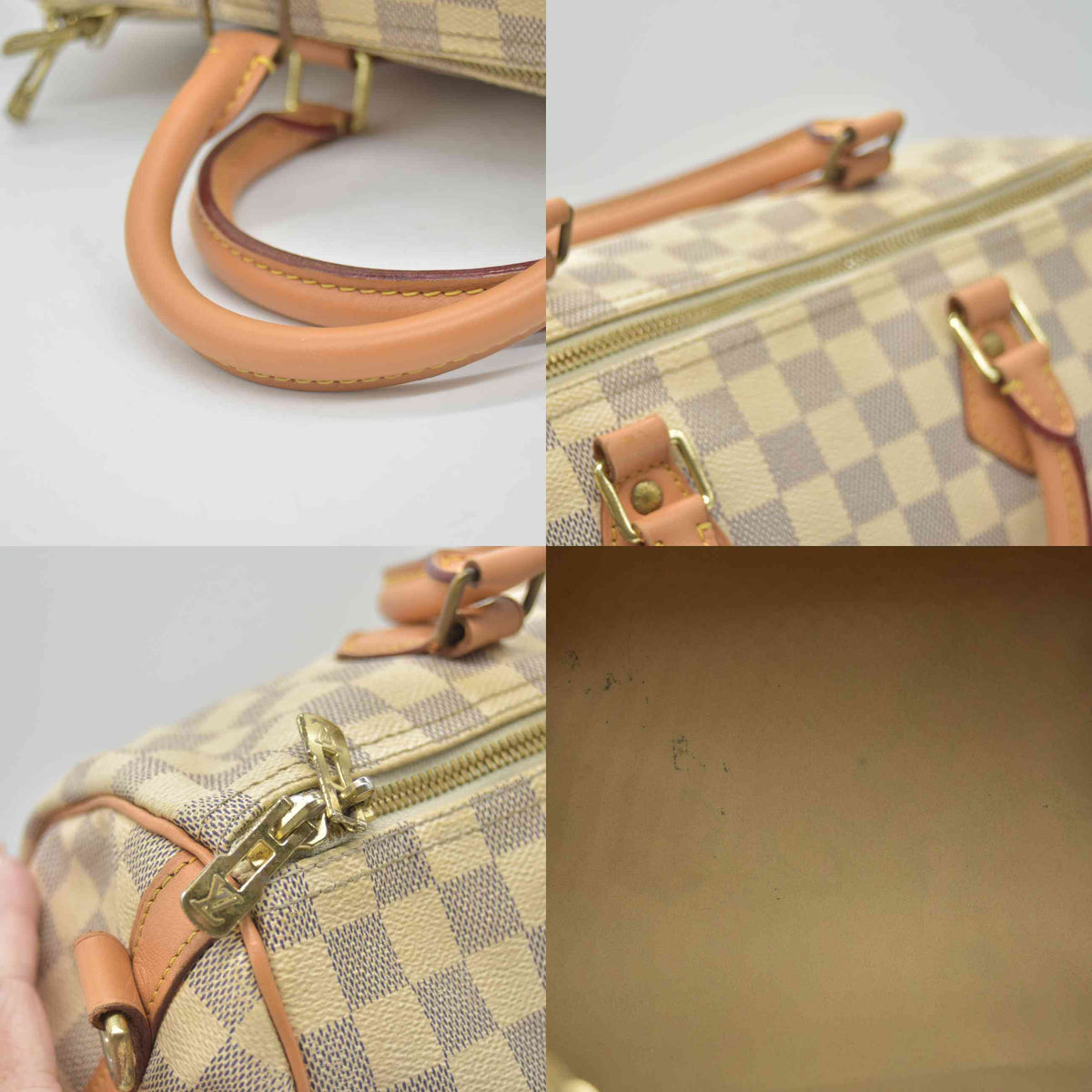 $2040 2017 Louis Vuitton Damier Azur Speedy Bandouliere 30 DU1197 10020138