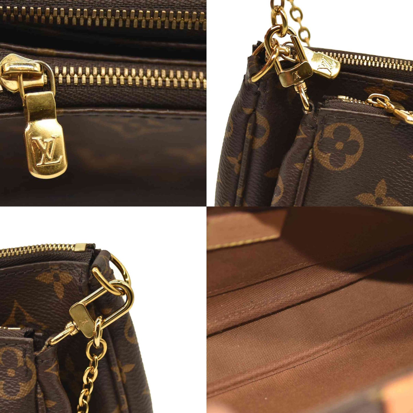 LOUIS VUITTON  Monogram Multi Pochette Accessories Kaki RFID