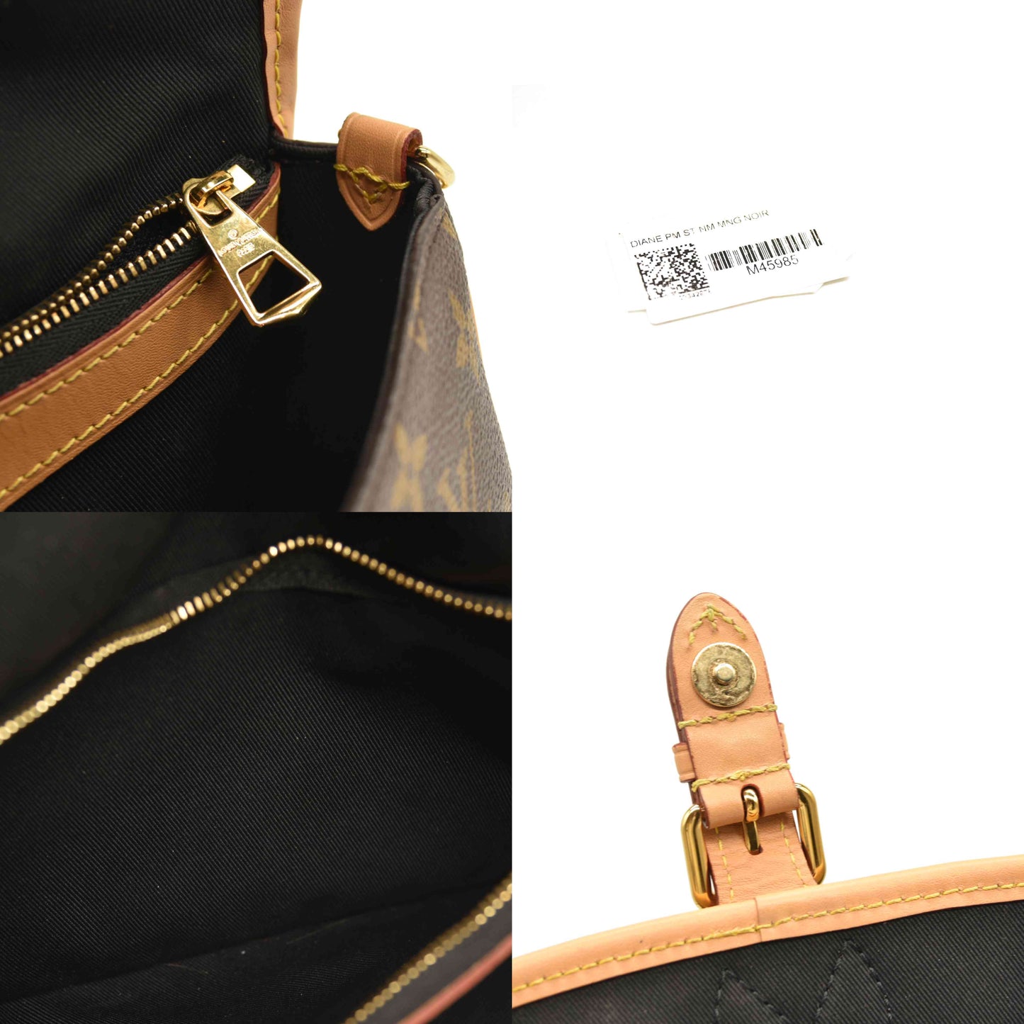 LOUIS VUITTON  Monogram Diane Black RFID Crossbody