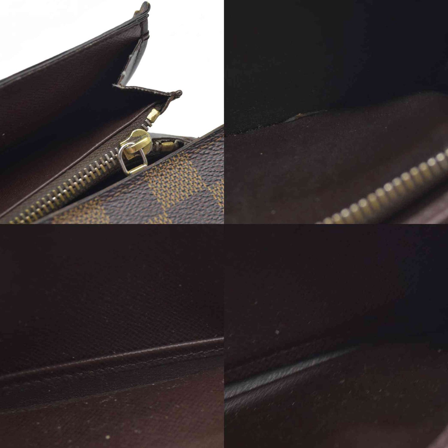 $610 LOUIS VUITTON Damier Ebene Alexandra Trifold Wallet SP3007