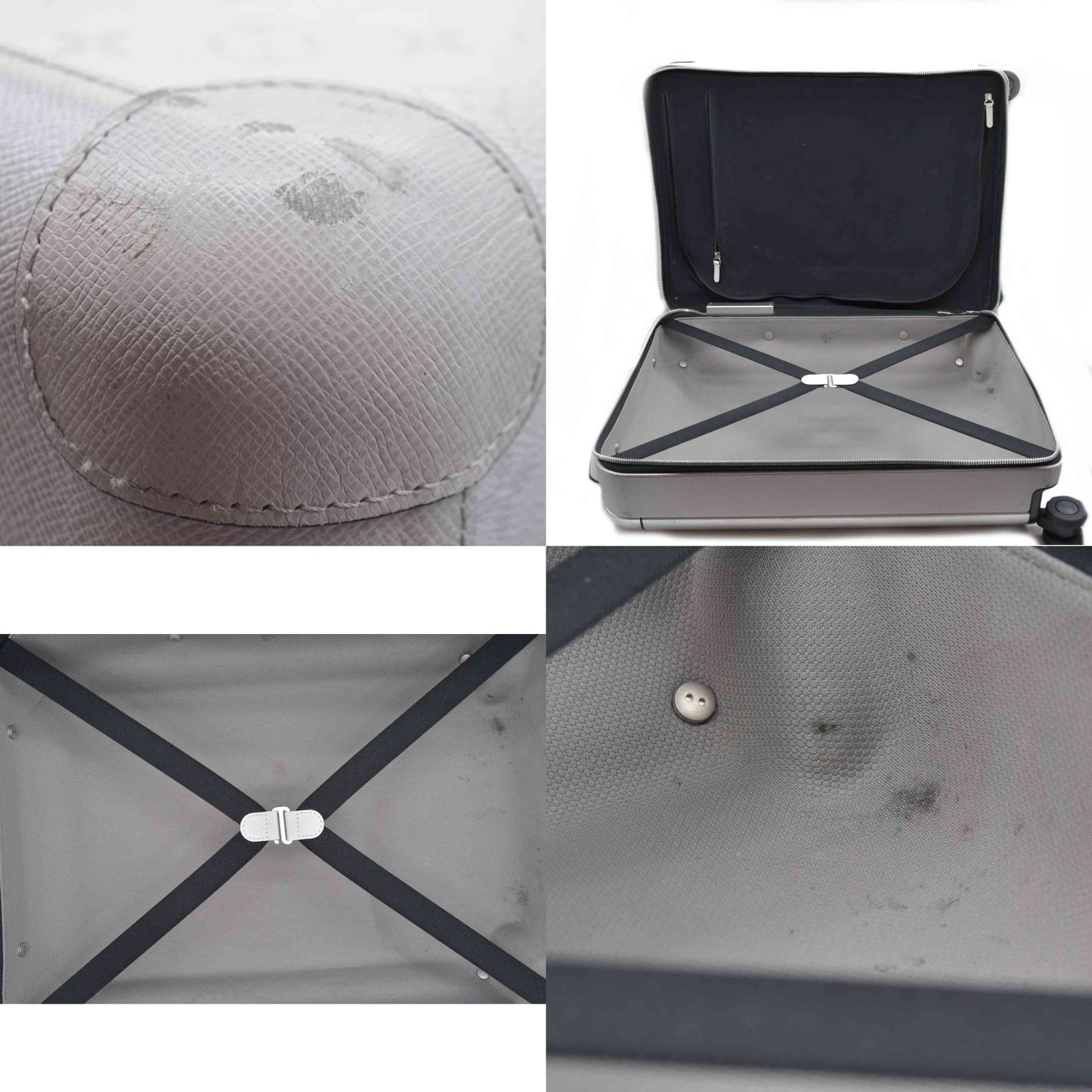$4050 Louis Vuitton Taigarama Horizon 55 Optic White