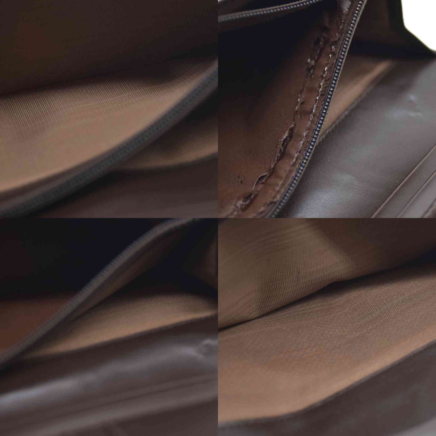 Salvatore Ferragamo Gancini  $795 Leather Long Bifold Wallet Brown/7BH0196