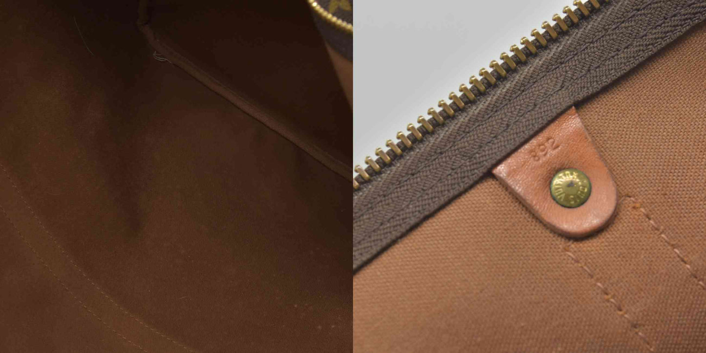 $2280 1989 Louis Vuitton LV Boston Bag Keepall 55 Brown Monogram FC892
