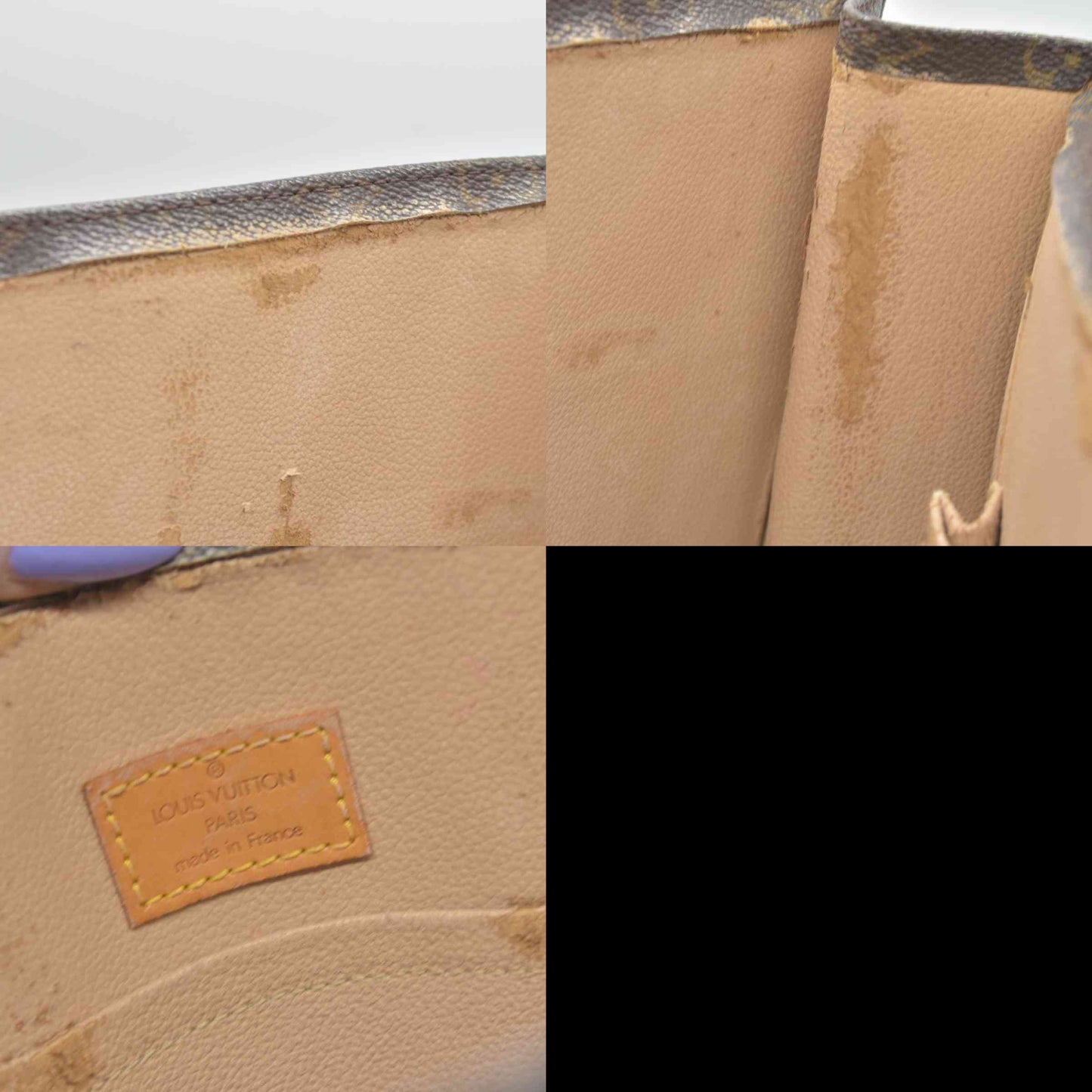 $1340 LOUIS VUITTON Monogram Sac Plat Hand Bag