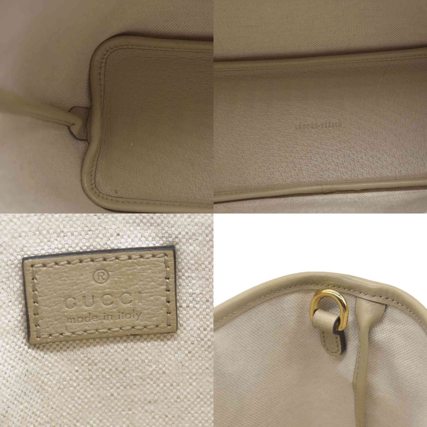 $1900 Gucci GG Supreme Monogram Textured Dollar Calfskin Mini Ophidia Shoulder Tote Bag Bag Beige Mystic White Oatmeal
