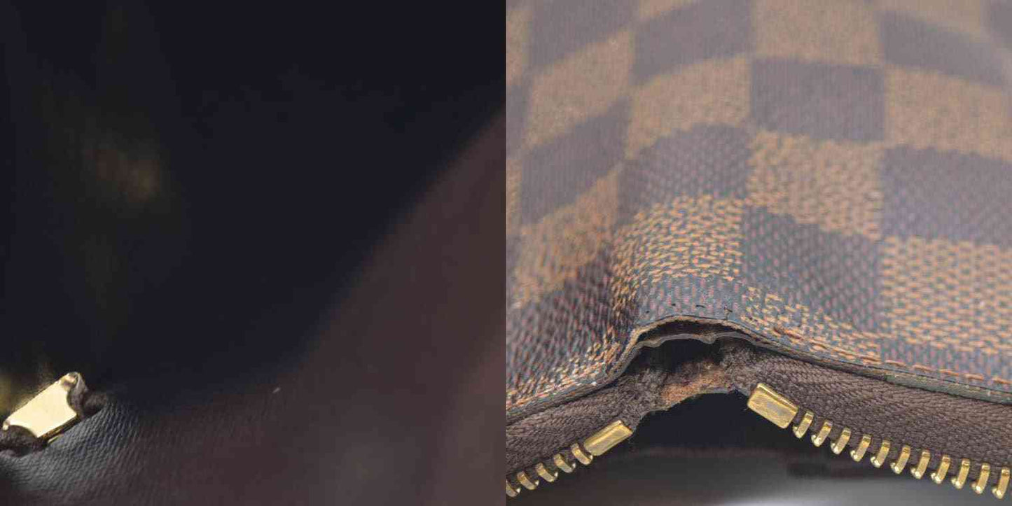 Louis Vuitton Damier Zippy Zip Compact Around Wallet Purse Brown MI1132 $720