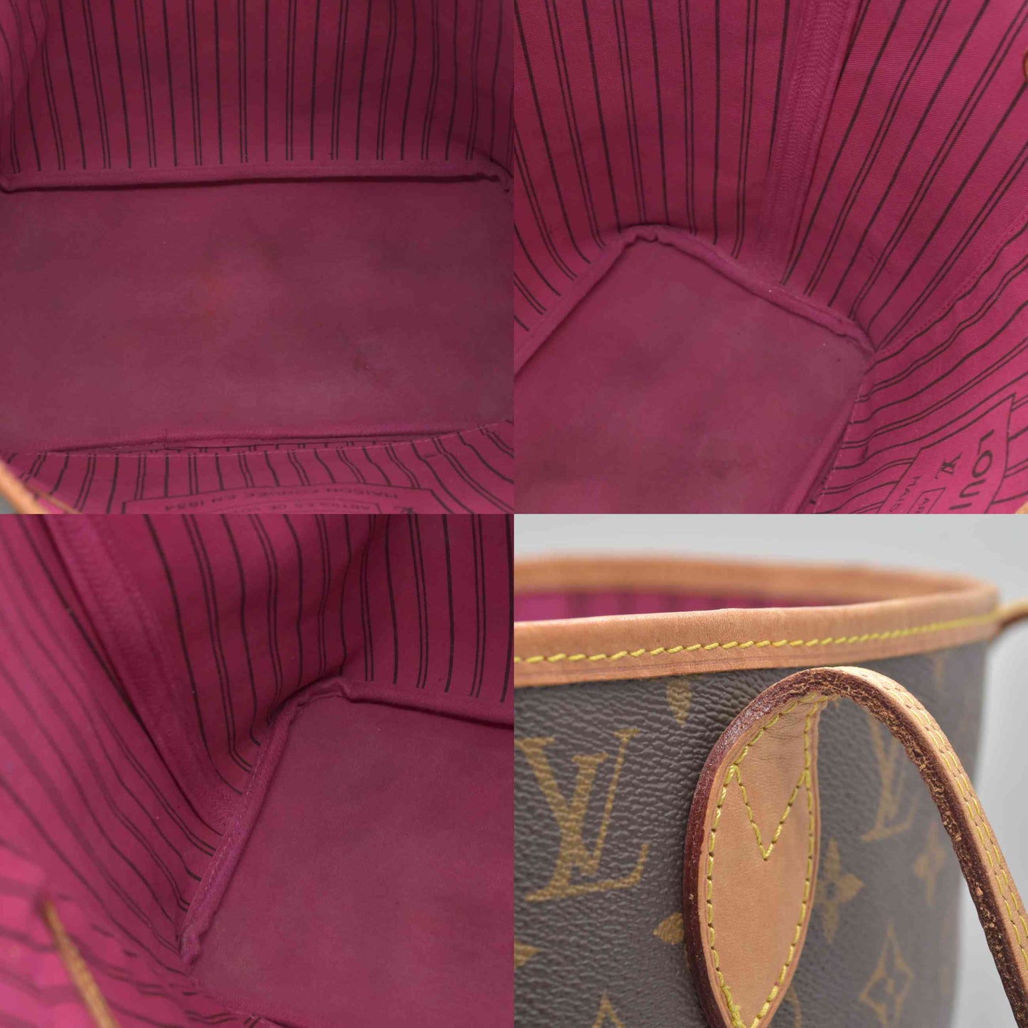 $2170 RFID Louis Vuitton Monogram Neo Neverfull MM Pivoine