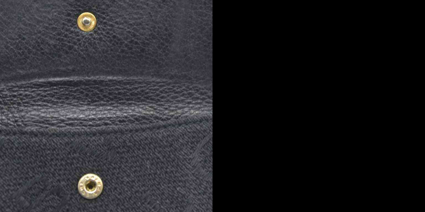 AUCTION $590 BVLGARI Logo Mania Canvas Leather Bifold Wallet Black