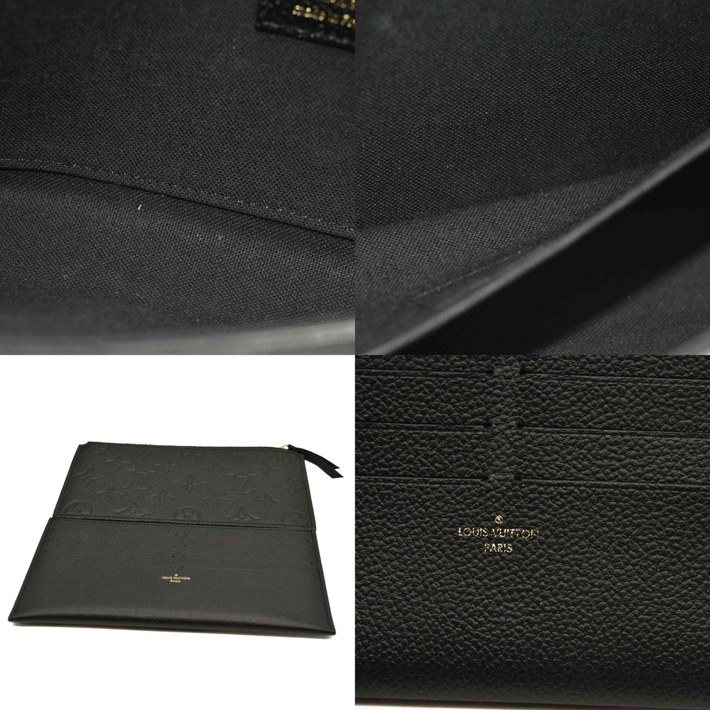 Louis Vuitton  Empreinte Pochette Felicie Chain Wallet Black RFID