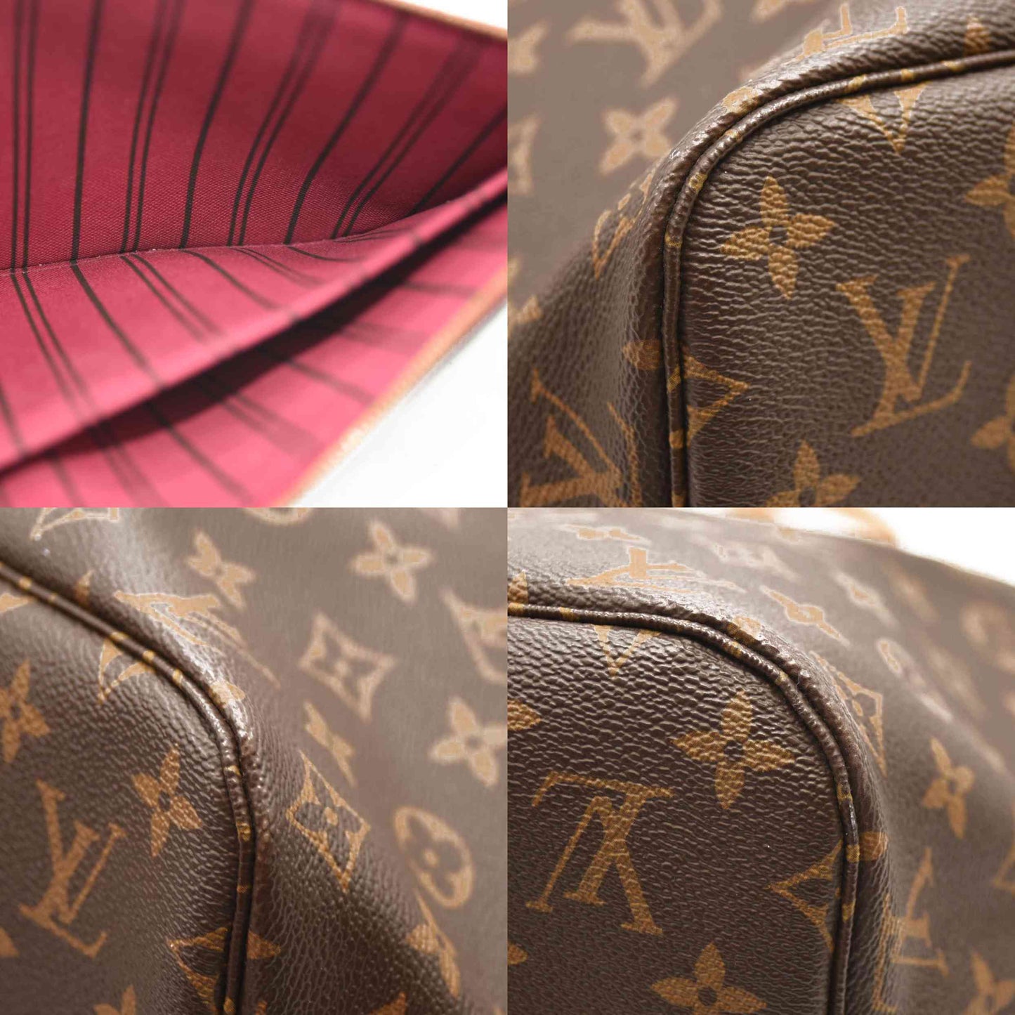 LOUIS VUITTON  Monogram Neverfull MM Fuchsia RFID