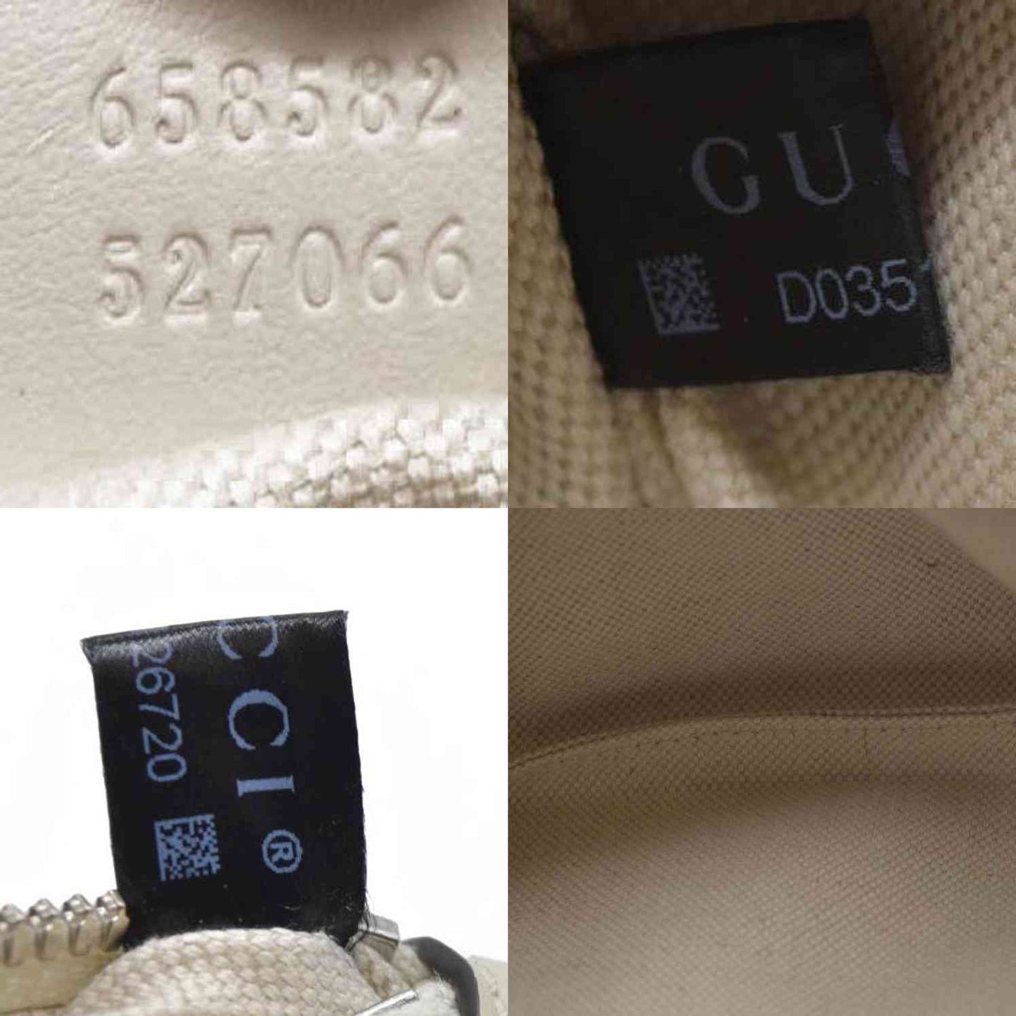 $950 Gucci  Calfskin GG Tennis Embossed Belt Bag Mystic White