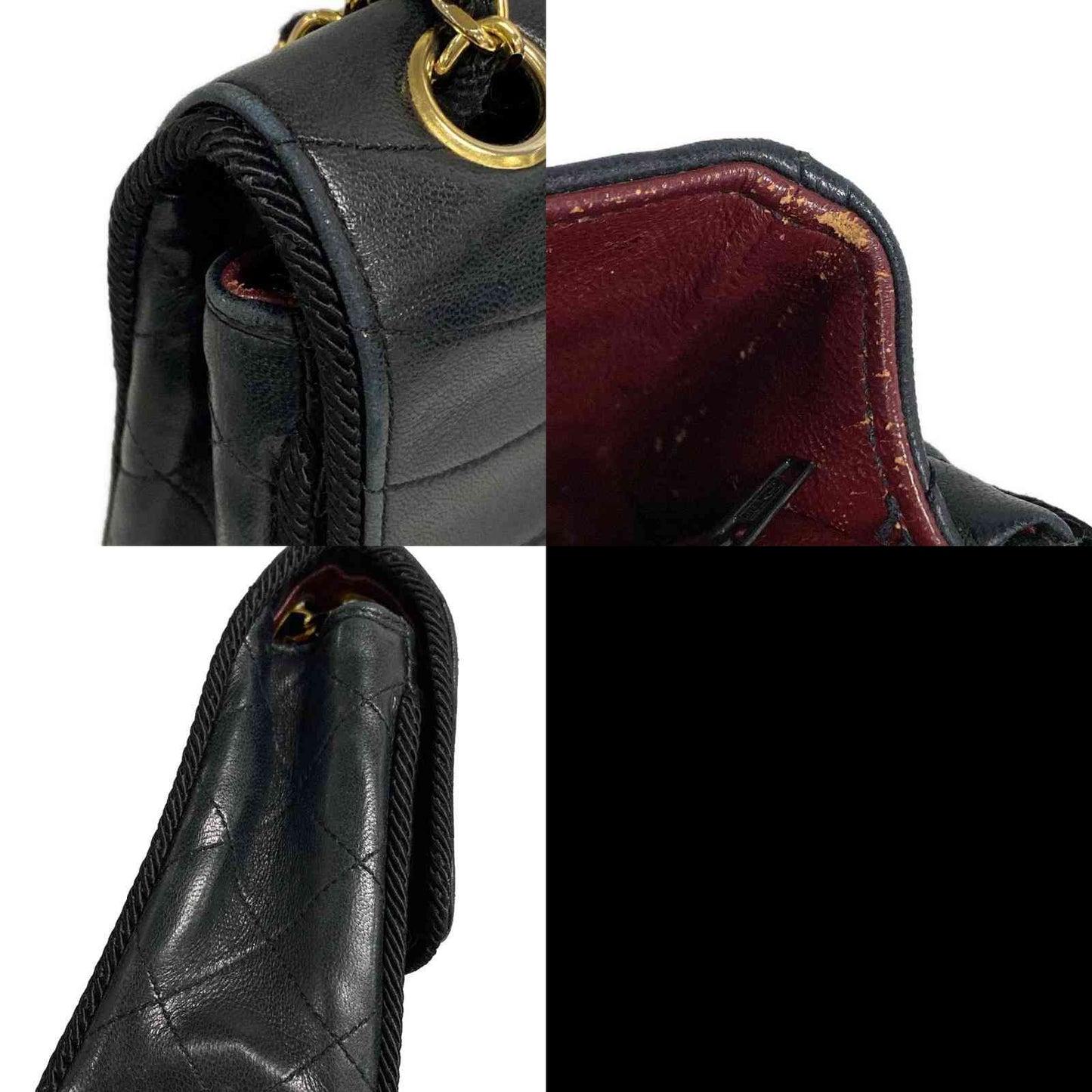 Chanel  Lambskin Scallop Quilted Single Flap Black 01*