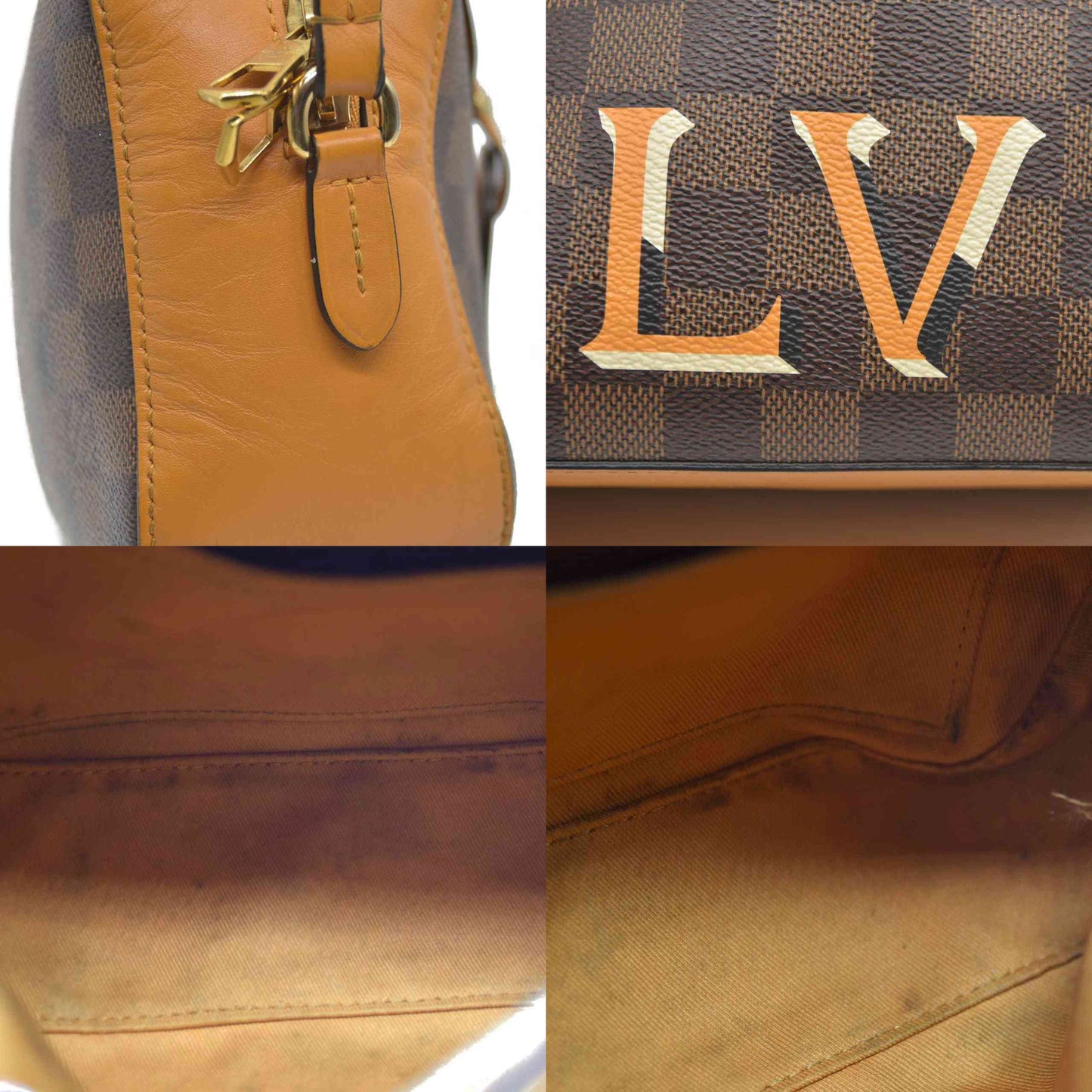 Louis Vuitton  Damier Ebene Santa Monica Safran