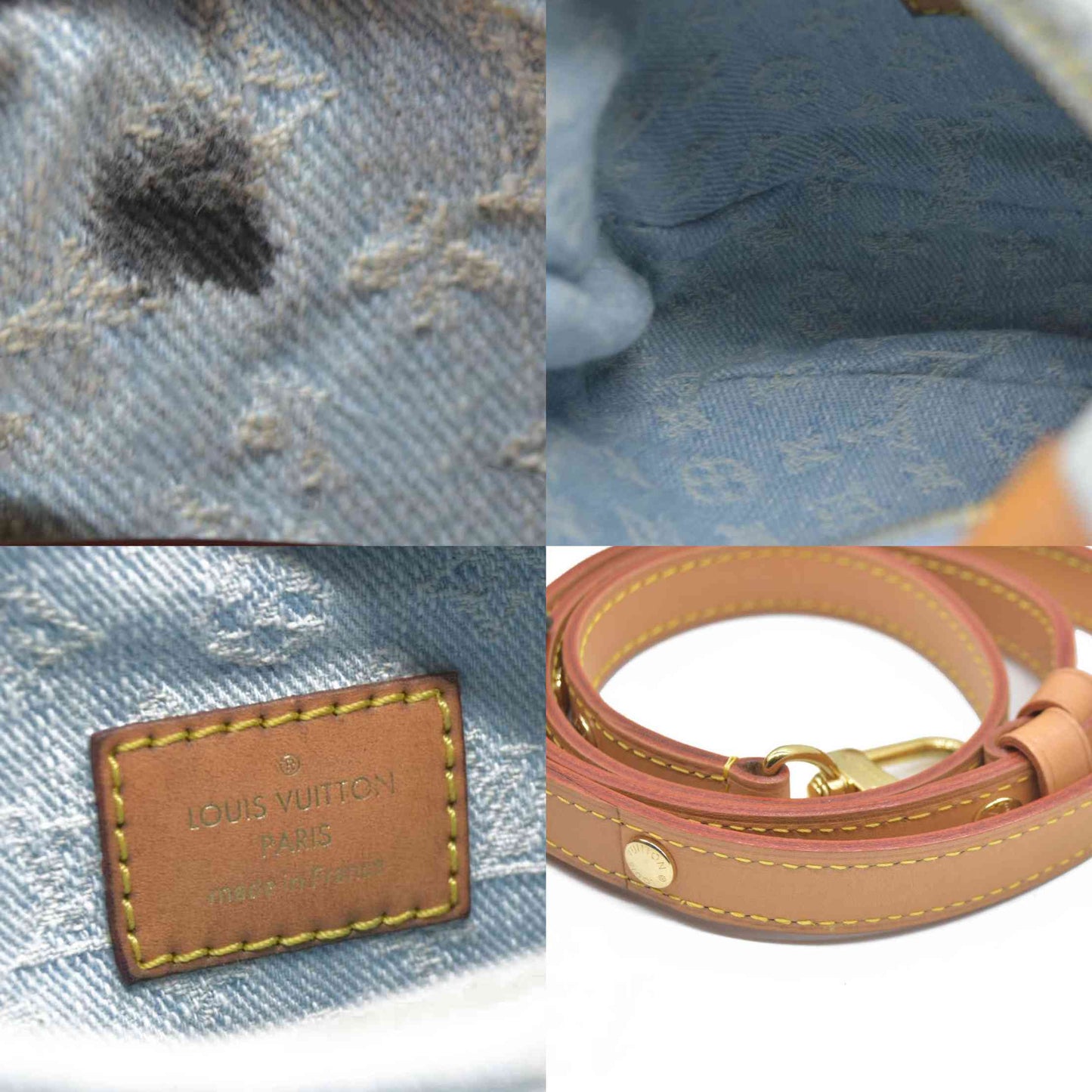 $2490 Louis Vuitton  Monogram Denim Loop Sky Denim