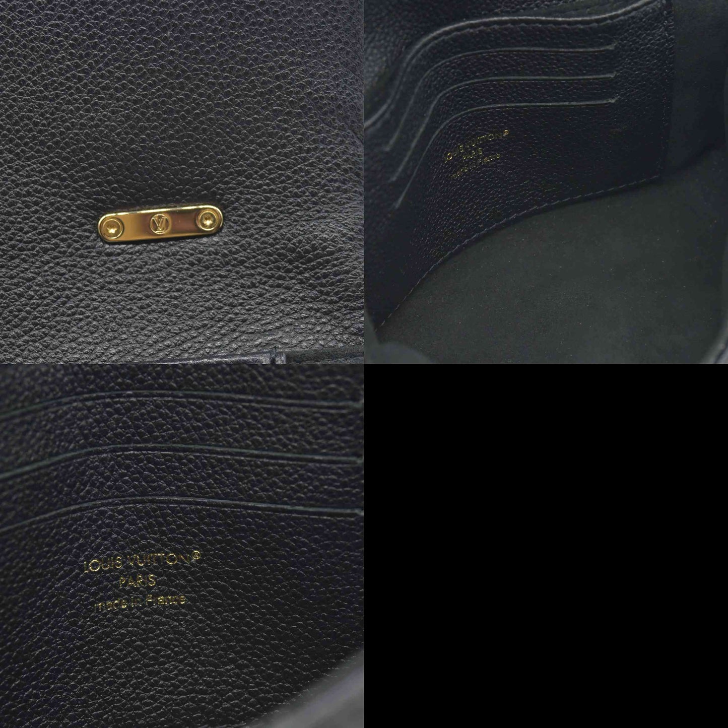 $2230 Louis Vuitton Empreinte Monogram Nano Madeleine Black