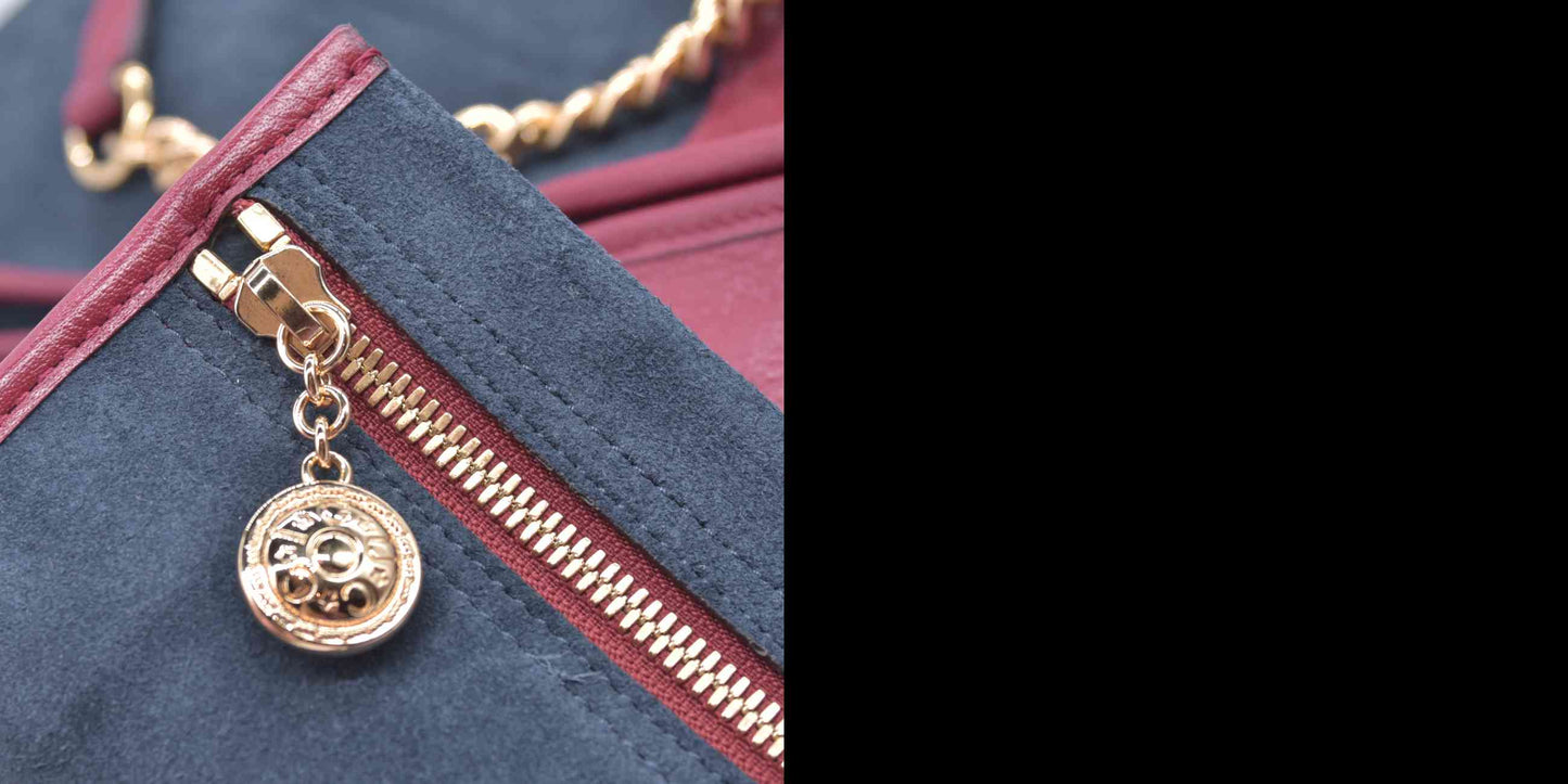 $2500 Gucci Navy Suede Web Rajah Tote Large CONSIGNMENT