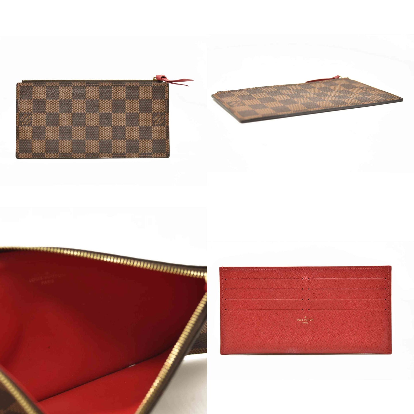 Louis Vuitton  Damier Ebene Pochette Felicie Chain Wallet CA0177