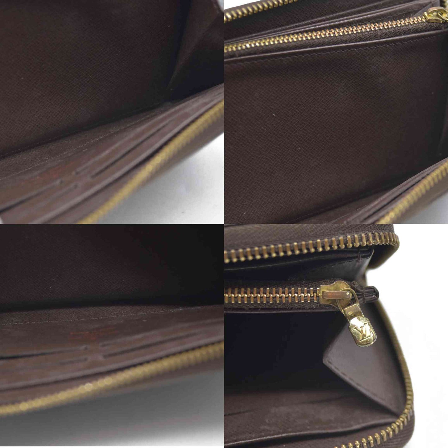 LOUIS VUITTON Damier Ebene Zippy Wallet Long Wallet VI1026