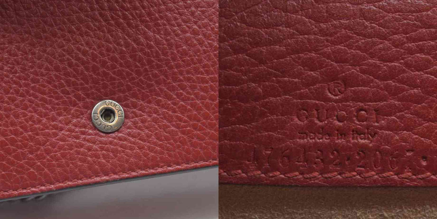 Gucci Dollar Calfskin Swarovski Crystal Small Dionysus Shoulder Bag Hibiscus Red