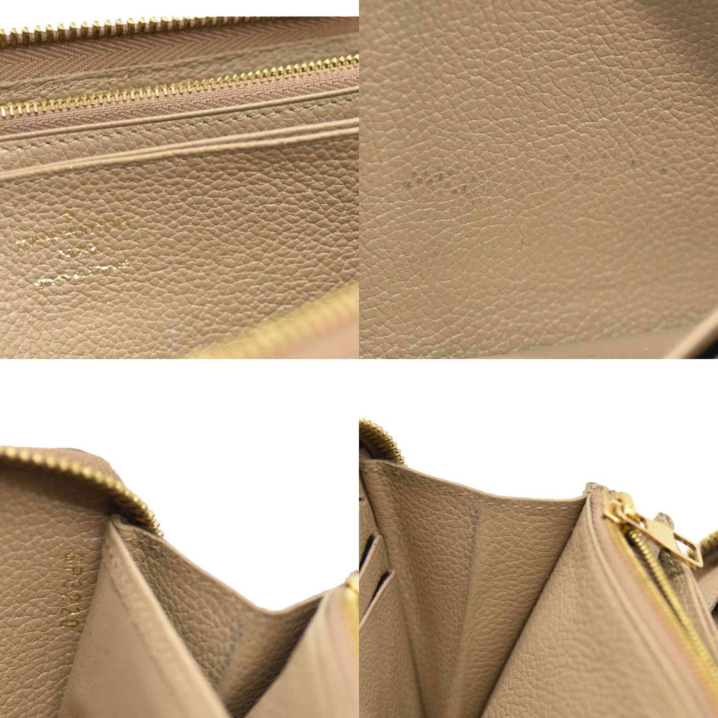 Louis Vuitton  Empreinte Monogram Giant Zippy Wallet Tourterelle Creme SP3220