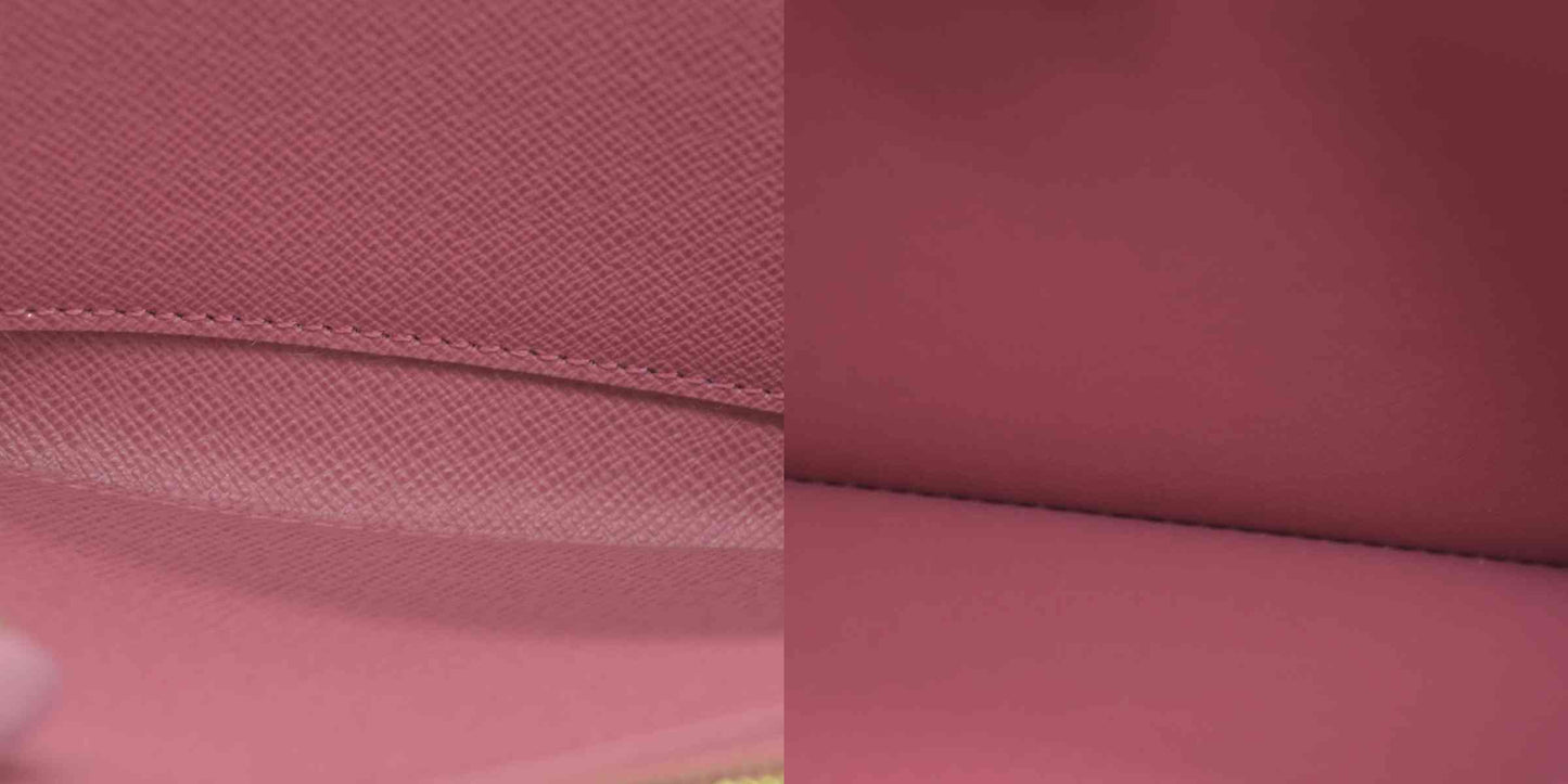 $1060 Louis Vuitton Denim Monogram Jacquard Zippy Wallet Pink