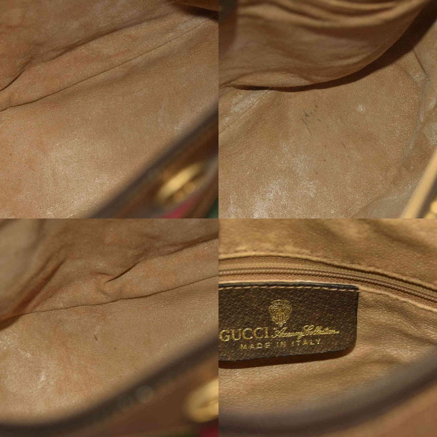 Gucci  GG Supreme Monogram Web Small Ophidia Half Moon Hobo Brown