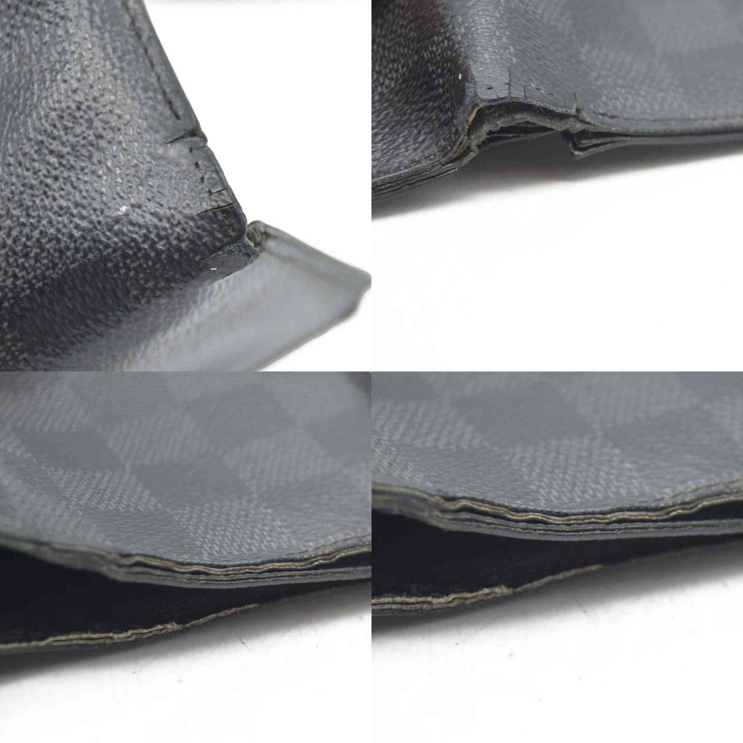 Louis Vuitton Damier Graphite Portefeuille Smart Bifold Wallet Black TS1167