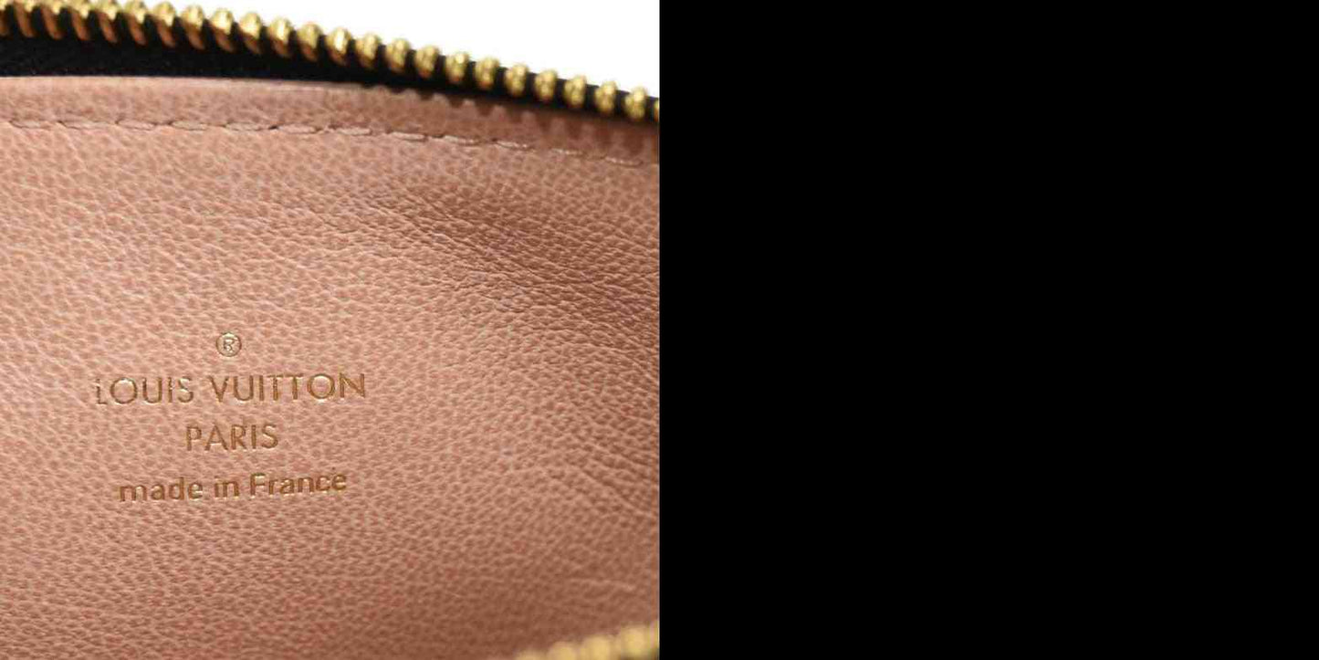 LOUIS VUITTON Lambskin Embossed Monogram Coussin PM Black