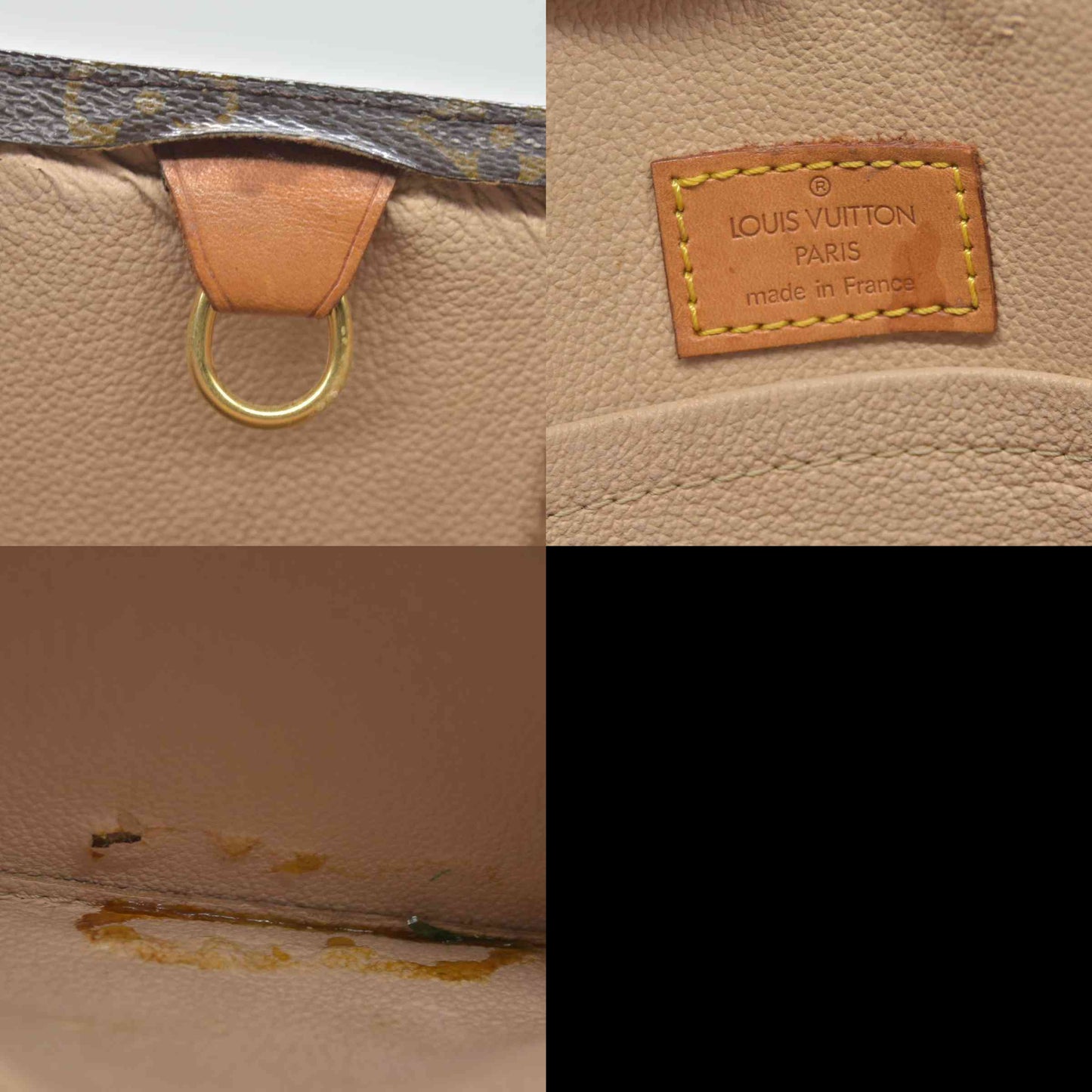 $1340 2001 Louis Vuitton LV Hand Bag Sac Plat Brown Monogram MI0031