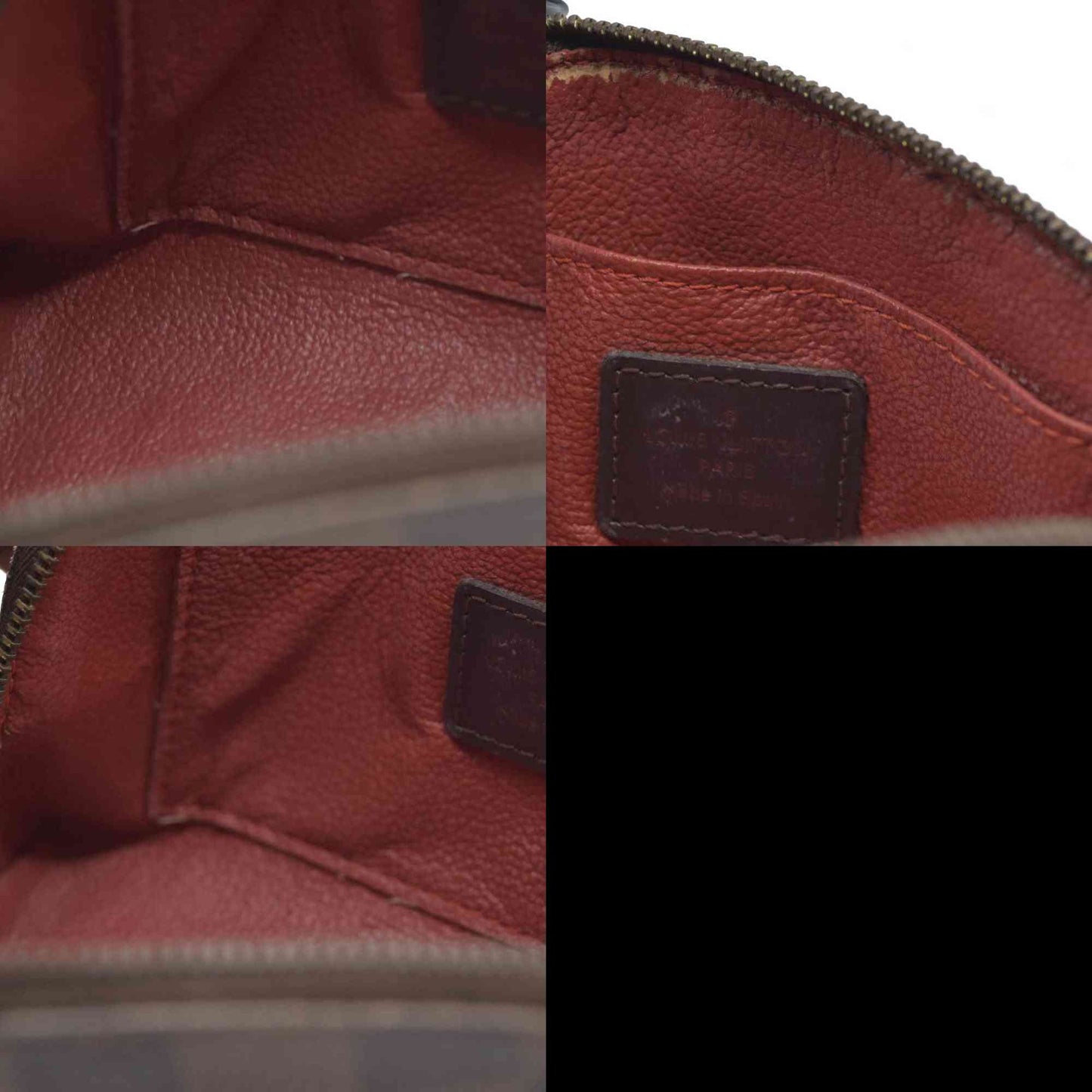 Louis Vuitton $600 Damier Ebene Pochette Cosmetic Pouch Bag