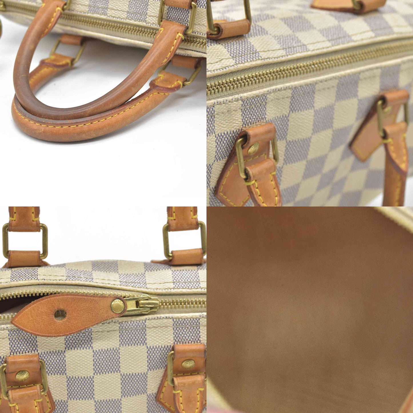 Louis Vuitton  Damier Azur Speedy 25 DU4049 AUCTION $1550