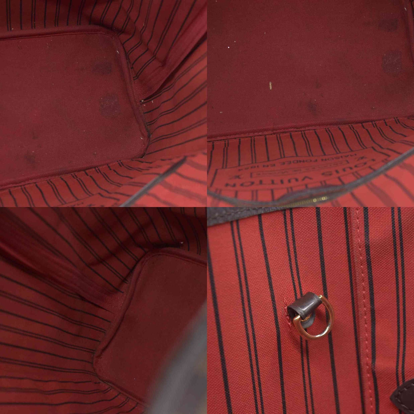 $2170 Louis Vuitton Damier Ebene Neverfull AR2260