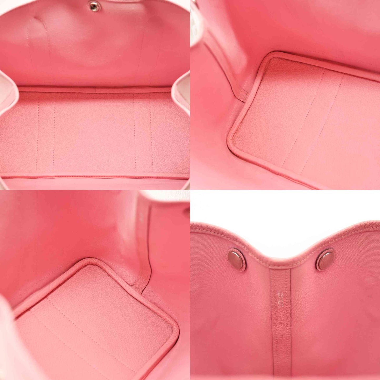 AUCTION $3500 Hermes  Toile Epsom Verso Garden Party 36 MM Bubblegum Rubis Square P